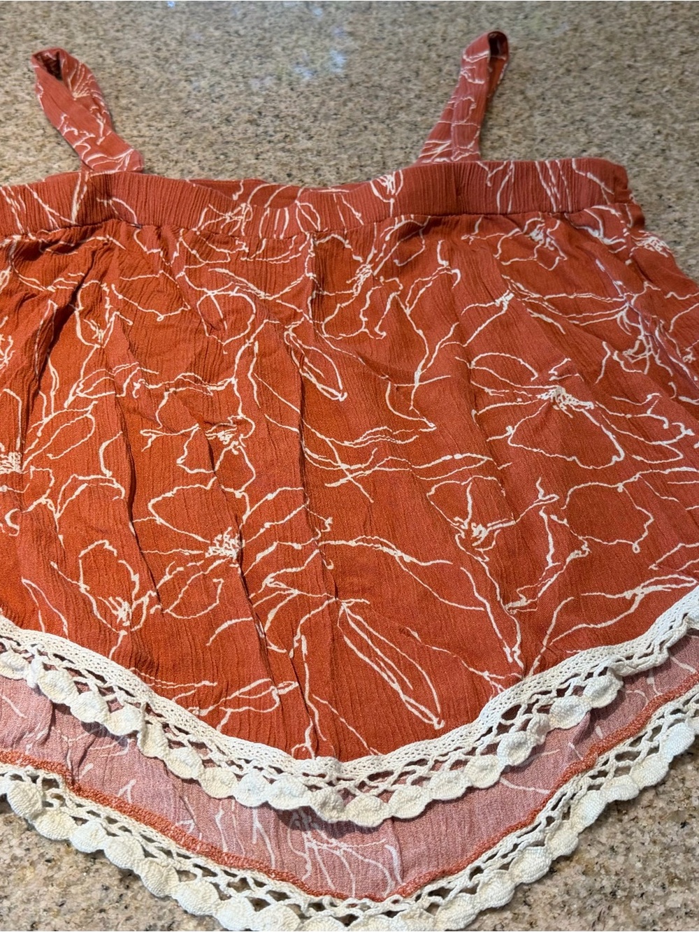 Maurices Rust and Cream Printed Knit Top - Picture 5 of 8